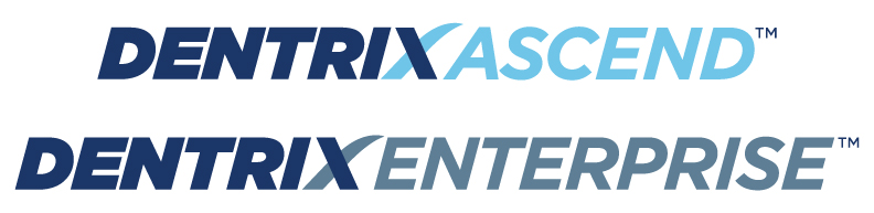 Dentrix Ascend and Dentrix Enterprise logos